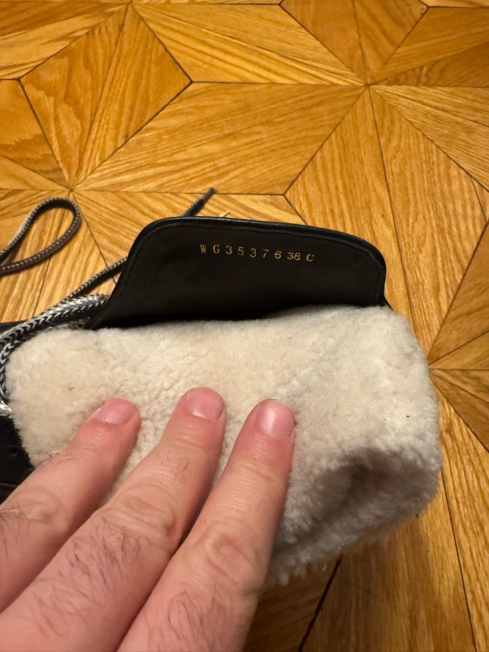 Chanel Black and Shearling-Trim Lace-Up Winter Snow Boots - Picture 15 of 16